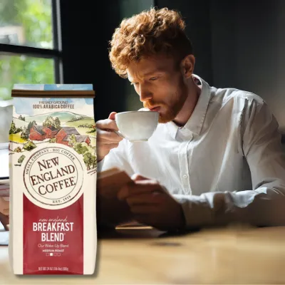 A Flavorful Journey - New England Coffee® Ground Breakfast Blend Coffee