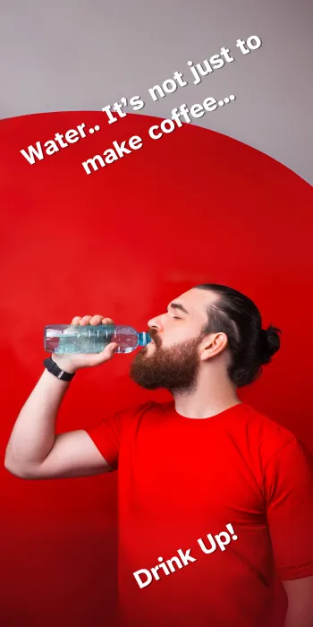 Elevate Your Office Refreshments - Guy Drinking Water