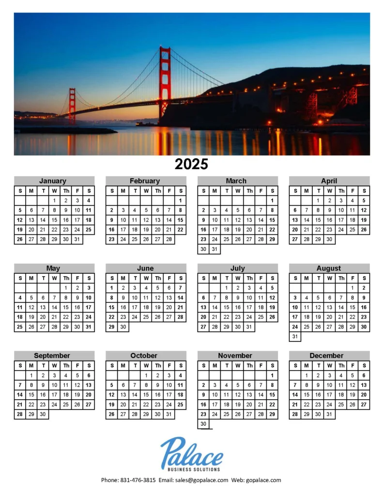 2025 Calendars GGB Palace